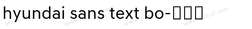 hyundai sans text bo字体转换